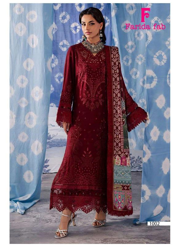 Farida fab parian dream vol- 22 cotton printed salwar suits wholesale